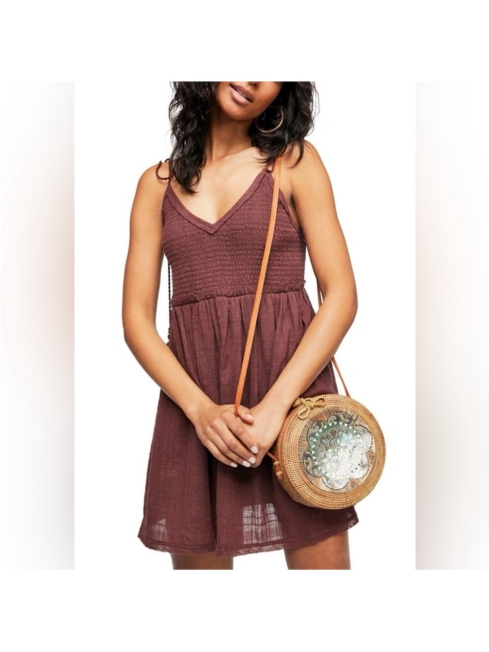 Free people Smocked Sun-drenched mini dress